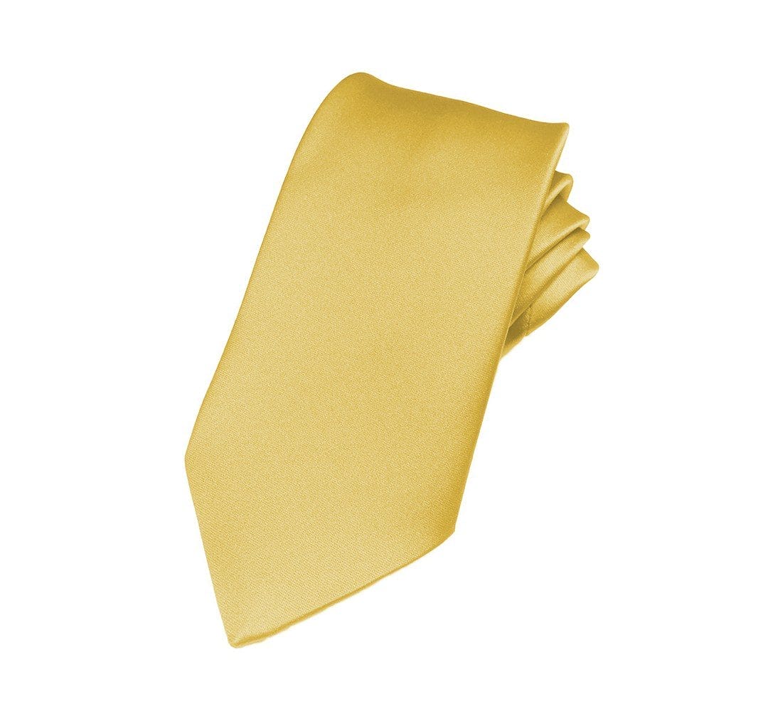 Fellini Plain Sand Yellow Tie